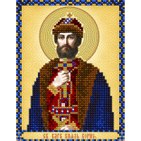 Икона для вышивки бисером "Святой Благоверный князь Борис" (Схема или набор)